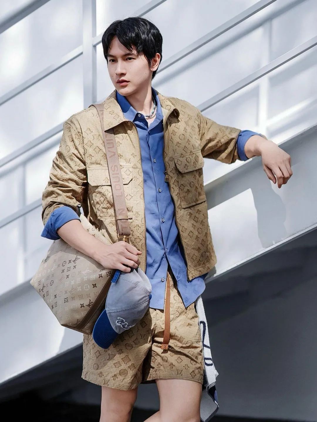 Louis Vuitton/Louis Vuitton old flower all over printed tear-resistant shirt jacket